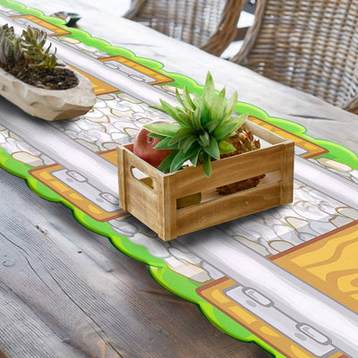 Kicko 2 Paper Railroad Track Table Runner 16.75 X 86 Inches - Cool Table Decoration