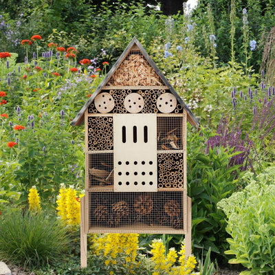 I insect hotel XXL standing with a base 76cm metal roof large untreated