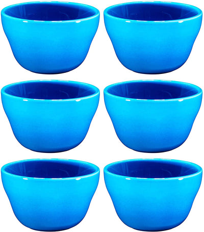 Ceramic 8 Oz Dessert Bowls - Set of 6 (Gradient Orange