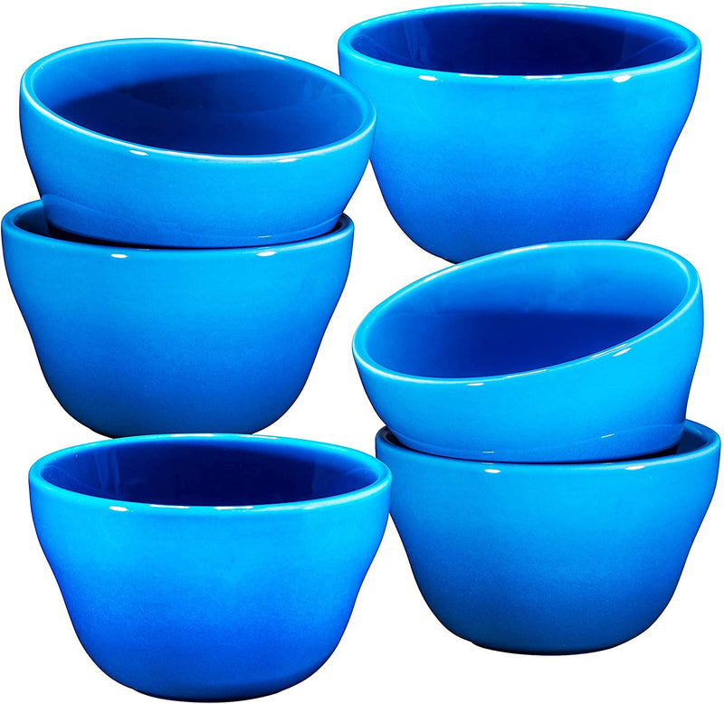 Ceramic 8 Oz Dessert Bowls - Set of 6 (Gradient Orange