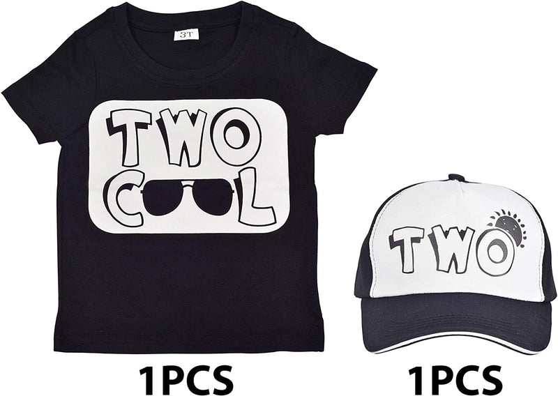 2nd Birthday T shirt and Hat, Two Cool Birthday Shirt, Trucker Hat for Kids with Two Cool