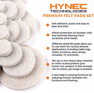 Hynec furniture shear / felt glider Large set with 8 different self -adhesive