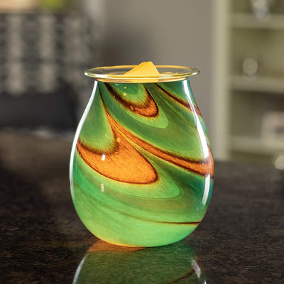 VP Home Radiant Art Glass Fragrance Warmer (Gleaming Serenity
