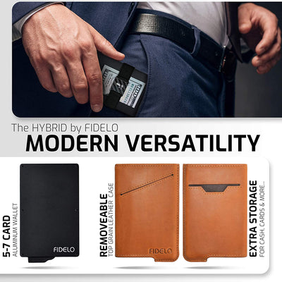 Minimalist Wallets Card Wallet - Hybrid Rfid Wallets For Men Slim Wallet