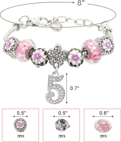 5th Birthday Gifts for Girls, Jewelry for Girls 5 Years Old, Girls 5th Birthday Bracelet