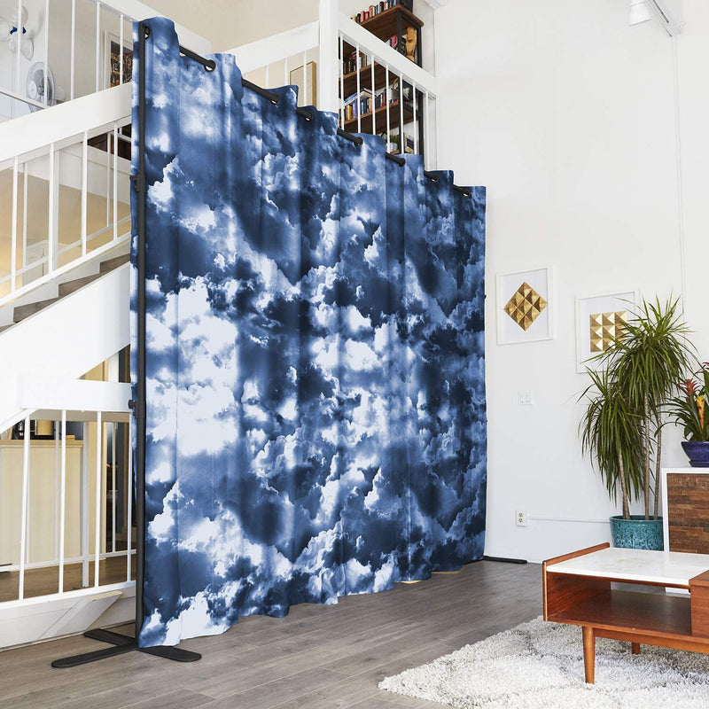 End2End Room Divider Kit - Medium A, 8ft Tall x 7ft 6in - 12ft Wide, Rolling Clouds (Room