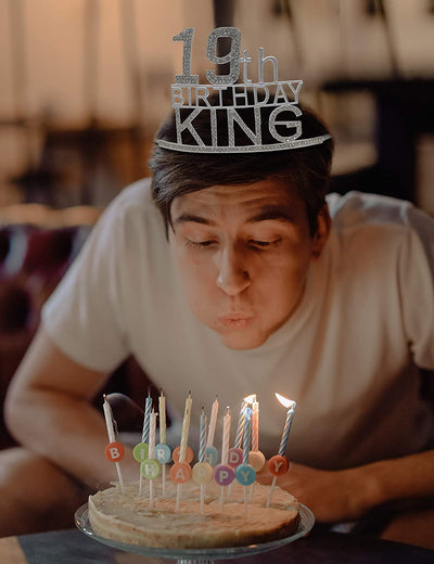 19th Birthday King Crown, 19th Birthday Gifts for Boy, 19th Birthday King Sash, 19th