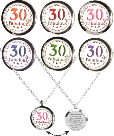 30th Birthday Gift for Women, 30th Birthday Essential Oil Diffuser Necklace and Bracelet