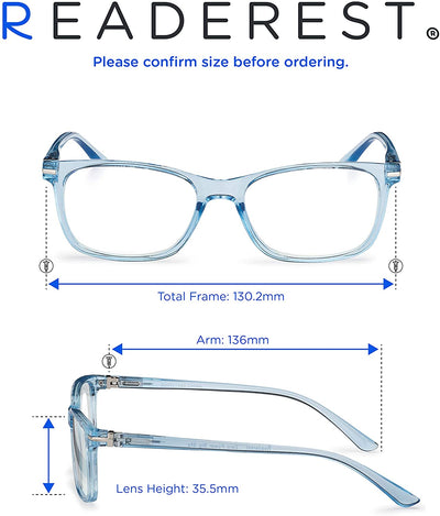 Blue-Light-Blocking-Reading-Glasses-Light-Blue-0-75-Magnification-Computer-Glasses