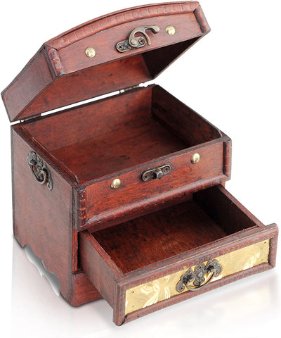 Small treasure chest 15x12x15cm wooden chest treasure chest vintage look antique design