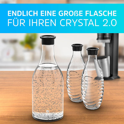 2x glass bottle compatible with Sodastream Crystal 20 33 more sparkling