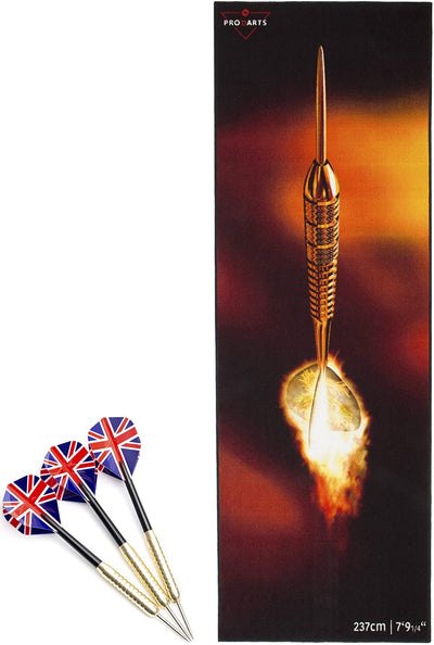 Darts carpet polyester extra long with darts oche as a drop line for correct