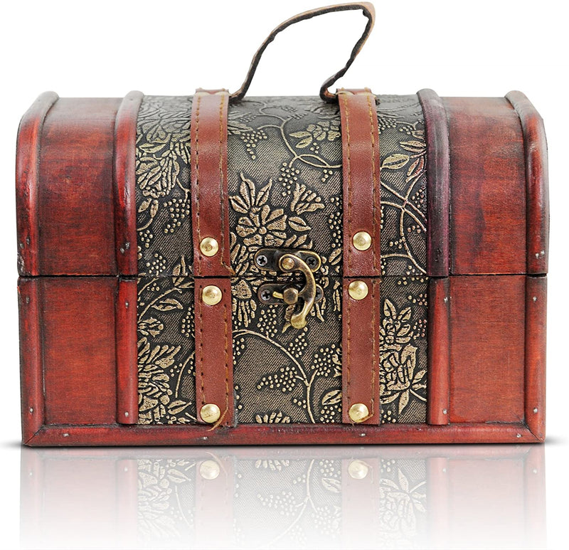 Treasure chest 22x14x14cm case chest wooden chest treasure chest vintelook pirates
