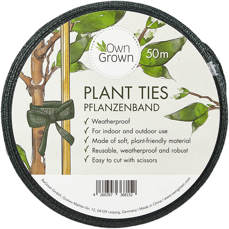Plantbinder 50m network plant tape green as weatherproof rank aid for plants
