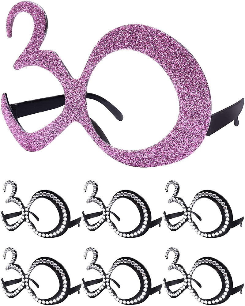30 Birthday Glasses,30th Birthday Party Supplies,30th Birthday Decorations Glasses,30th