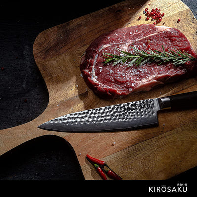 Kirosaku Premium Damascus Kitchen Knife 20cm - Extremely Sharp Kitchen Knife Made