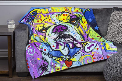 Fleece Throw Blanket by Dean Russo (On My Own Puppy