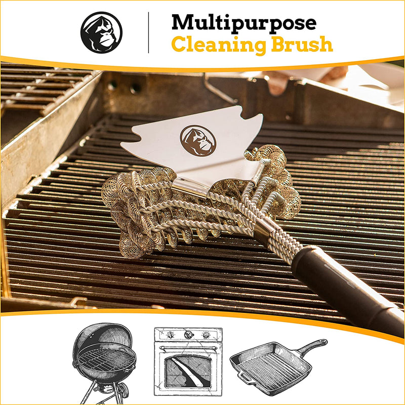 Grill Brush Bristle Free For Barbecue Bbq Cleaning Brushes To Prevent Flare Ups