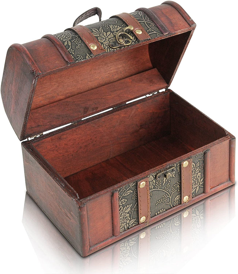 Treasure chest 22x14x14cm case chest wooden chest treasure chest vintelook pirates