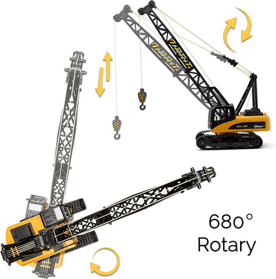 15 Channel Remote Control Crane, Proffesional Series, 1:14 Scale - Battery Powered Rc