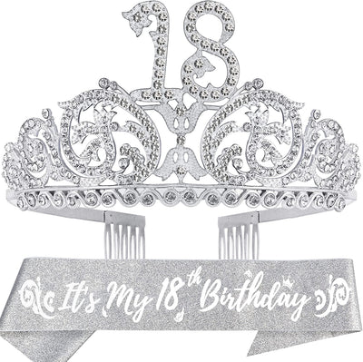 18th Birthday, 18th Birthday Gifts for Girls, 18th Birthday Tiara and Sash, 18th Birthday