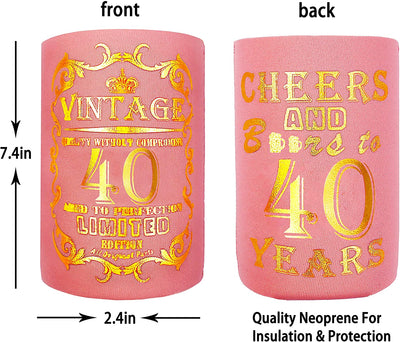 40th Birthday Gifts for women, Cheers to 40 years Pink, 40th Birthday Gifts, 40th Birthday