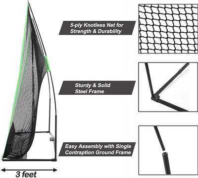 Golf Net Bundles - Includes Professional Patent Pending Golf Practice Net, Chipping