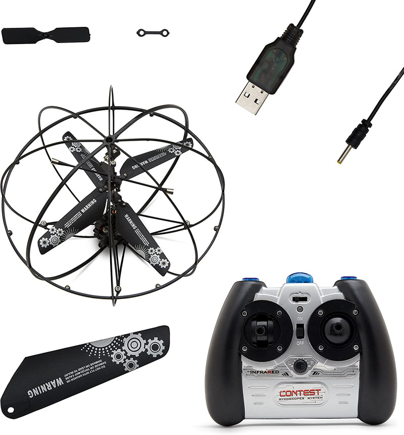 Top Race Robotic UFO 3-Channel Rc Remote Control I/R Flying