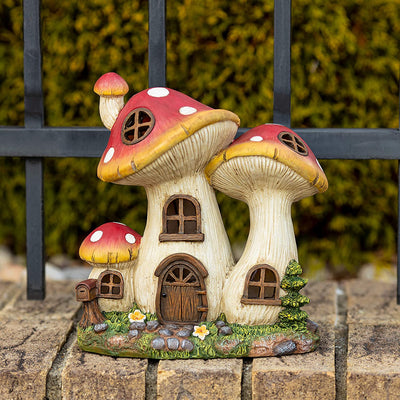 Vp Home Enchanted Mushroom Cottage Solar Powered Led Outdoor Decor Garden Light