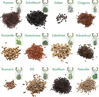 Herbs adding set with 12 varieties and 24 coconut source tablets for kitchen