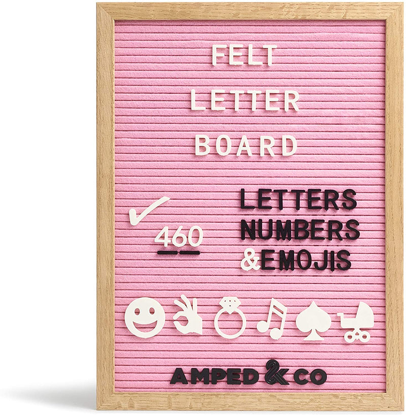 Premium Felt Letter Board, 460 Letters and Oversized Emojis, Wall Hanging Message Board