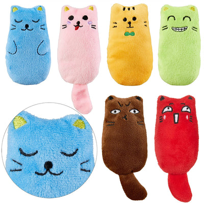 Mint kitty cat toys set made of cat pillow with catnip 6x cats