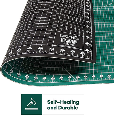 Precision Quilting Tools Self Healing Cutting Mat (12 x 18)- Professional Double Sided