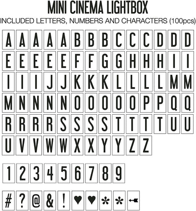 My Cinema Lightbox - The Mini Rainbow Color Changing Sign with 100 Letters and Symbols, 3