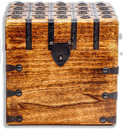 Treasure chest 20x20x175cm pirate chest wood solid brown