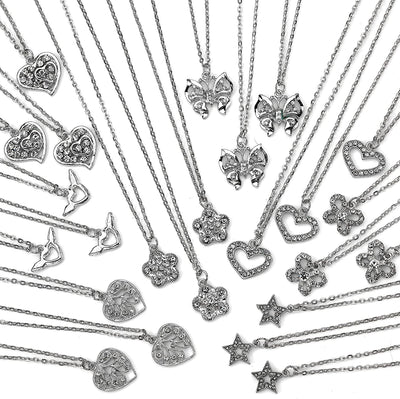 Kicko 16 Inch Assorted Metal Necklace - 24 Pieces, Girls Accessories, Silver Chains, Buy