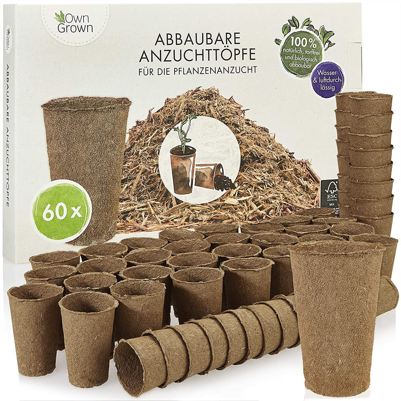 Degradable growing pots angular 120x cultivated pot made of wood fibers growing pots